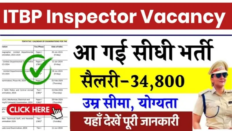 ITBP Inspector Vacancy: भर्ती में 34 हजार सैलरी के साथ Graduation पास कर सकते हैं आवेदन