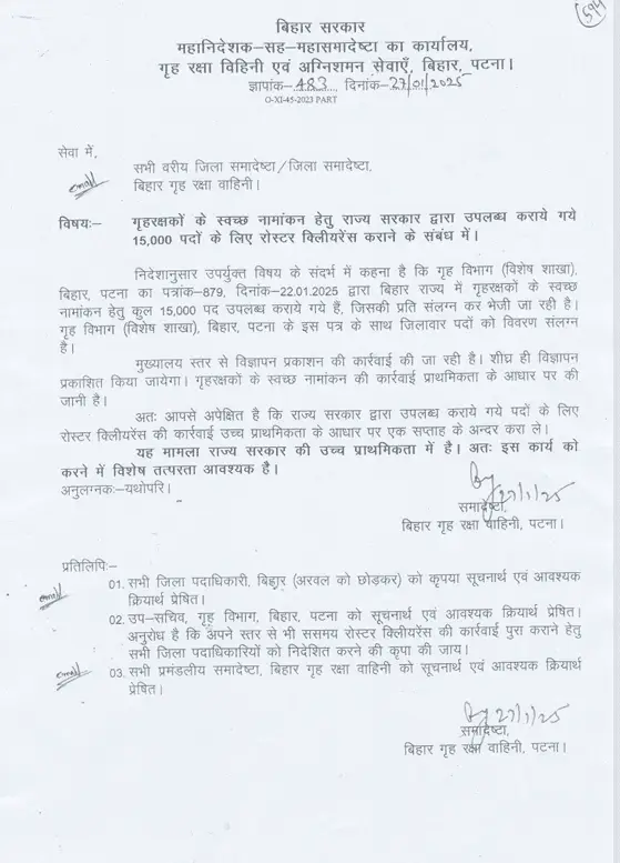 Bihar Home Guard Vacancy